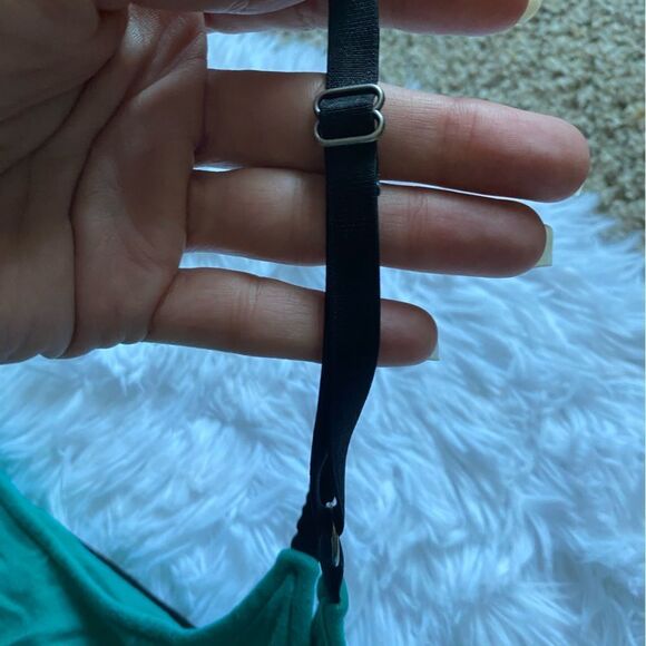 FOX Racing Dress Stretchy Elastic Back Adjustable Spaghetti Straps Teal Small - Picture 6 of 8